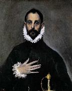 GRECO, El Nobleman with his Hand on his Chest oil painting reproduction